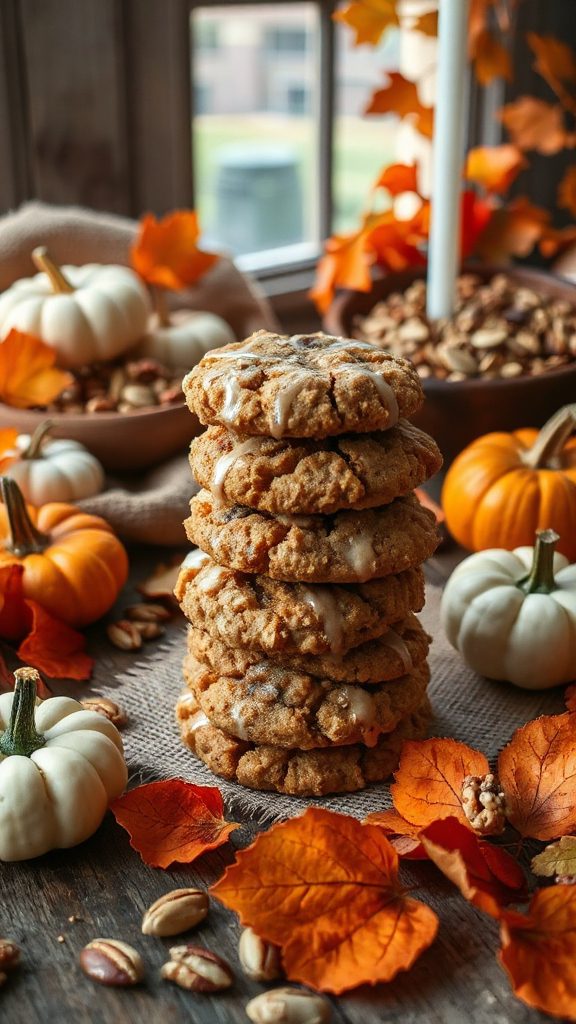 autumn inspired oatmeal cookies