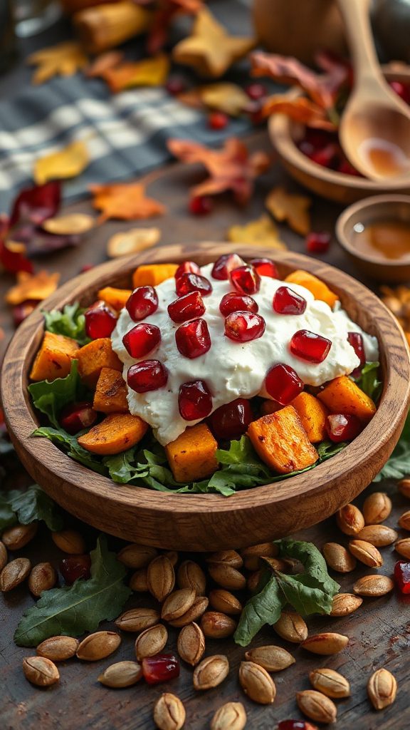 autumn inspired protein packed salad