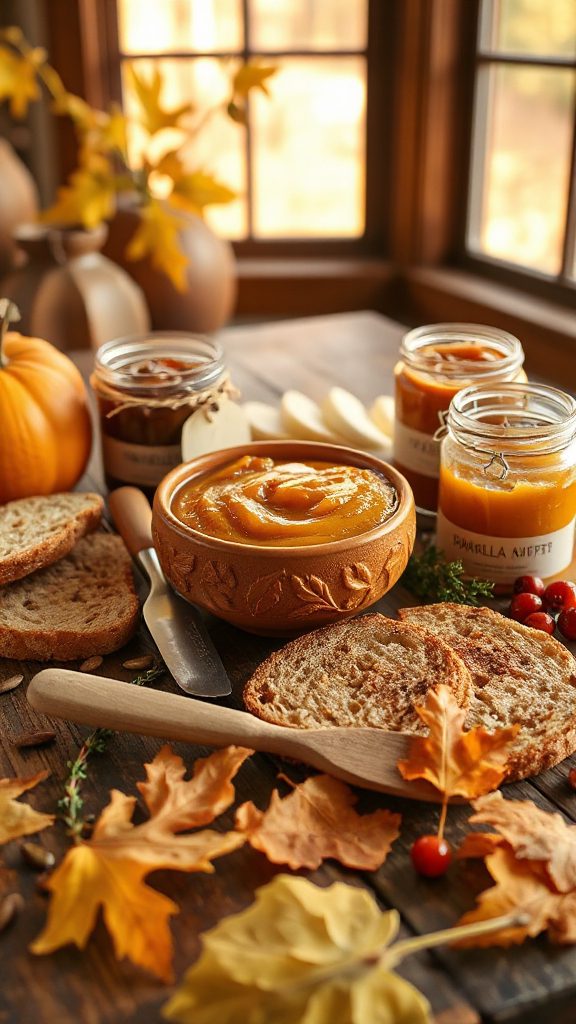 autumn inspired pumpkin apple spread