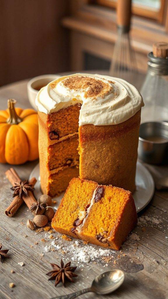 autumn inspired pumpkin spice cake