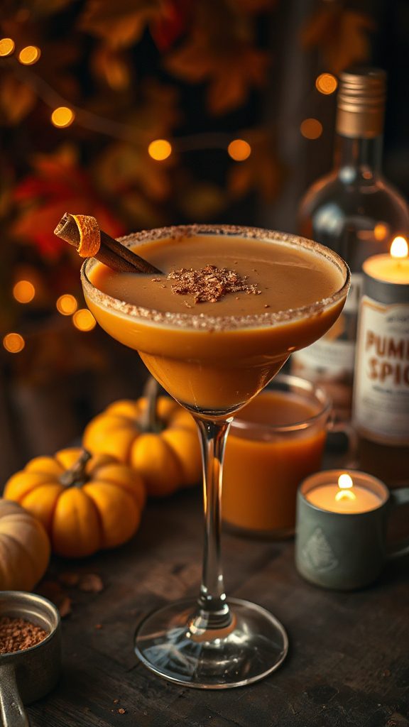 autumn inspired pumpkin spice cocktail