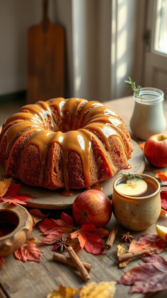 autumn inspired spiced bundt cake