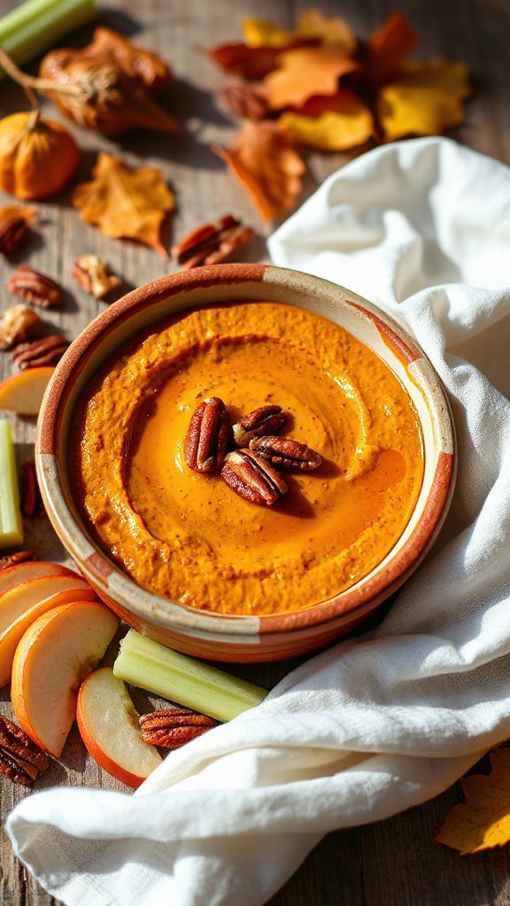 autumn inspired vegan pumpkin dip