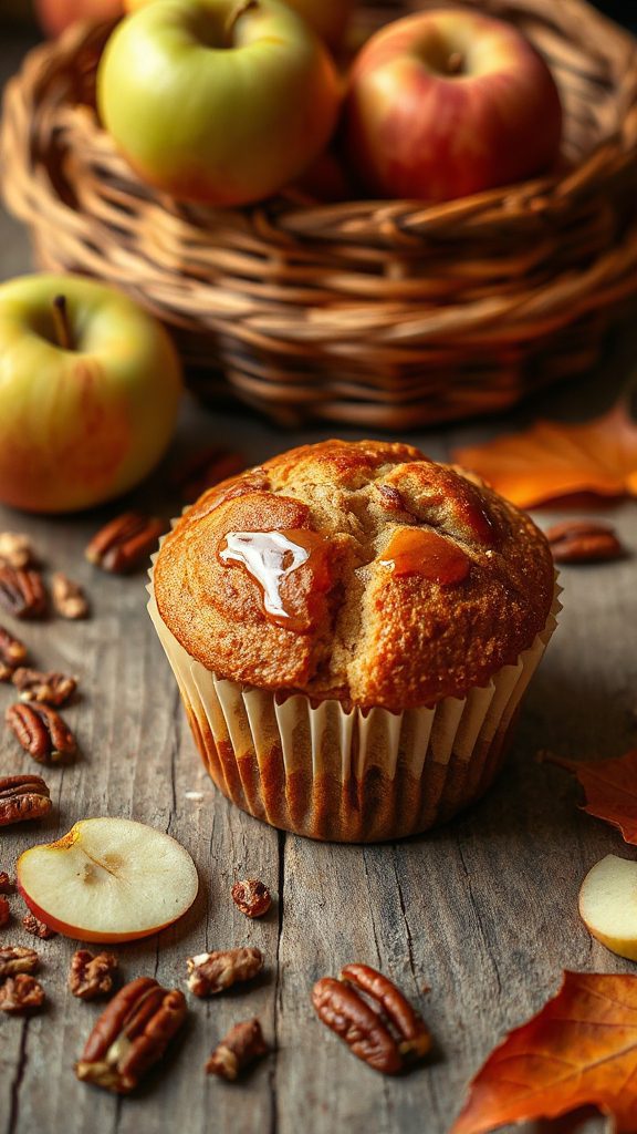 autumn maple pecan muffins
