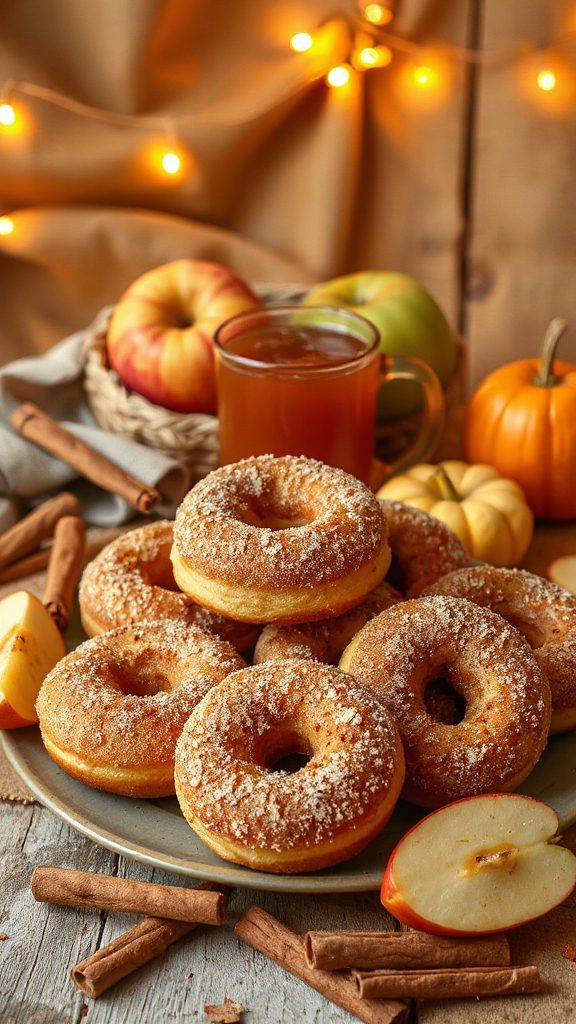 autumn spiced apple cider donuts