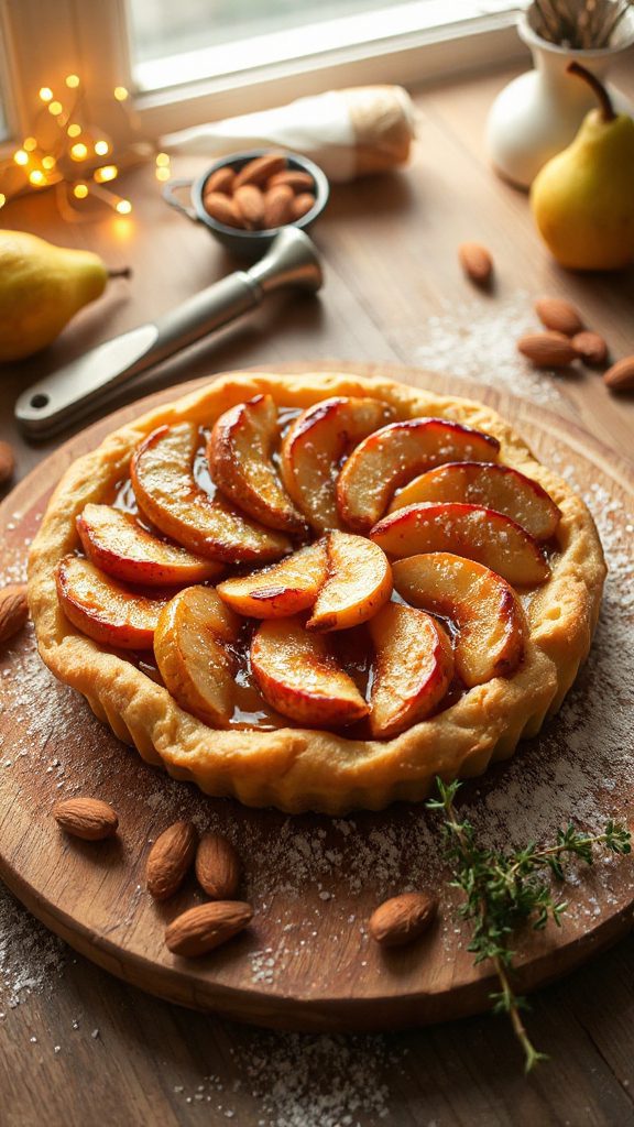 autumn spiced pear tart