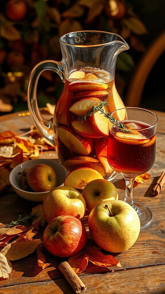 autumnal apple wine cocktail