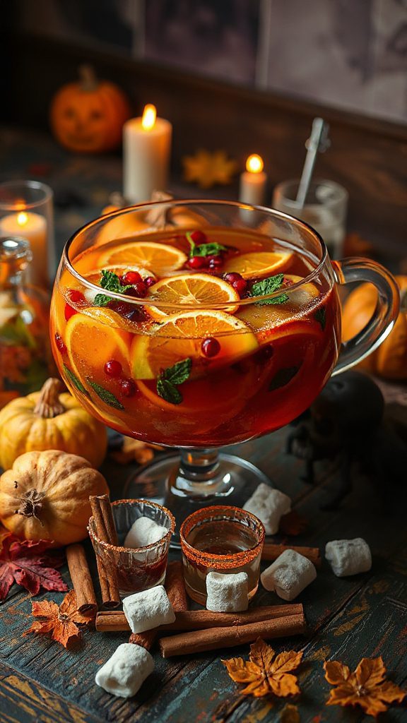 autumnal citrus cider punch
