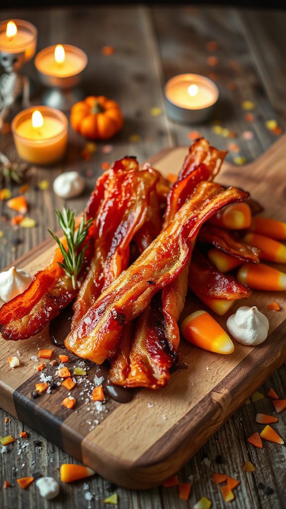 bacon candy corn appetizer skewers