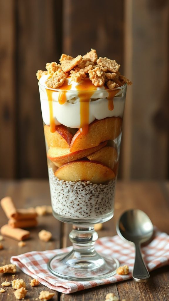 baked apple chia parfait