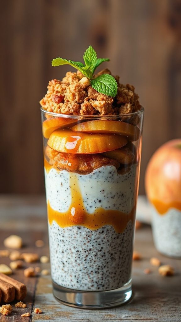baked apple chia parfait