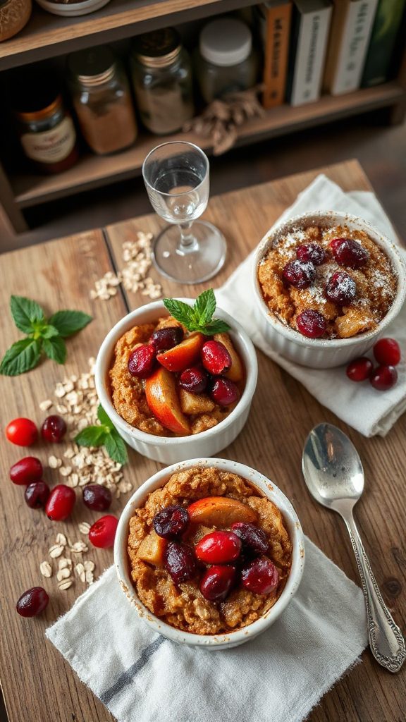 baked apple cranberry oat cups