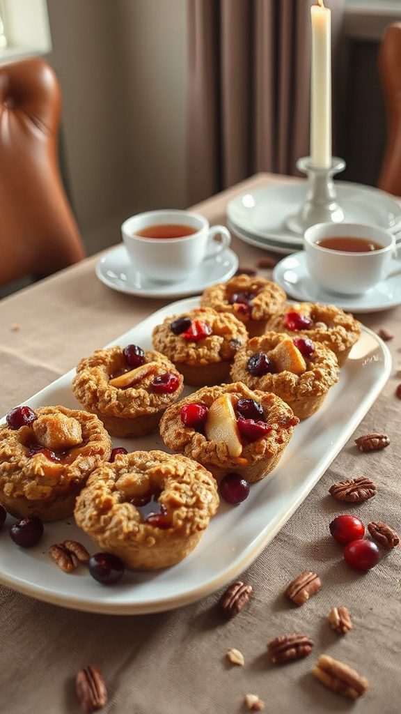 baked apple cranberry oat cups