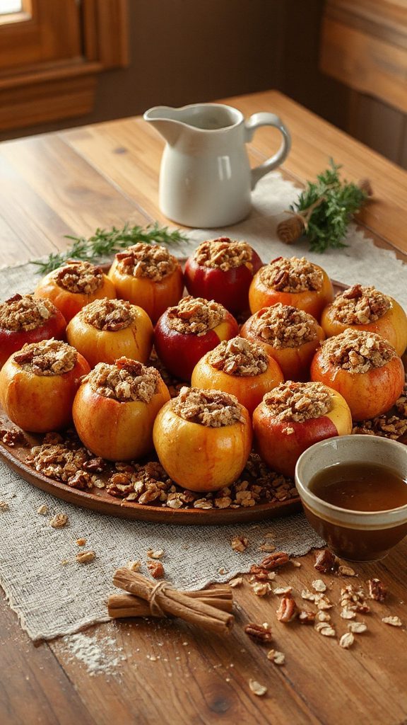 baked apples with oat topping