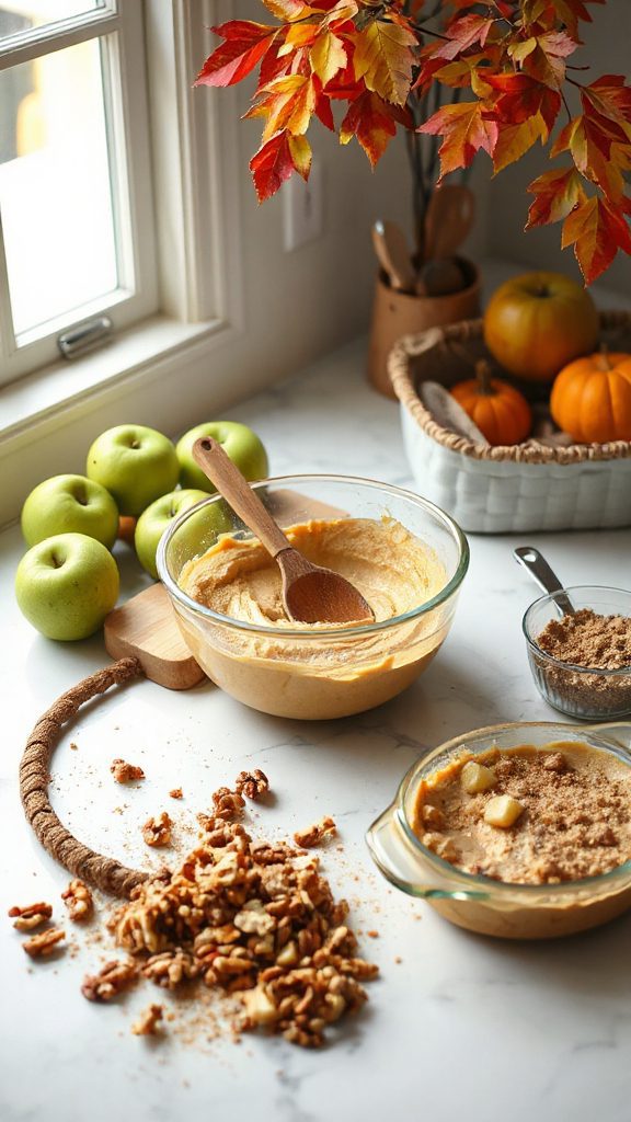 baking delicious apple blondies
