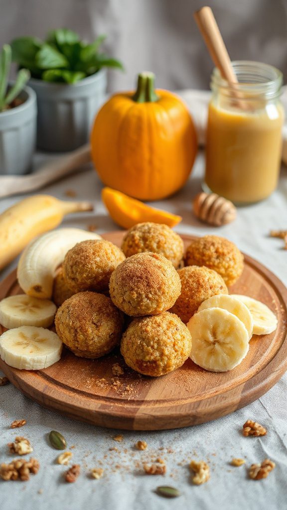 banana pumpkin quinoa bites