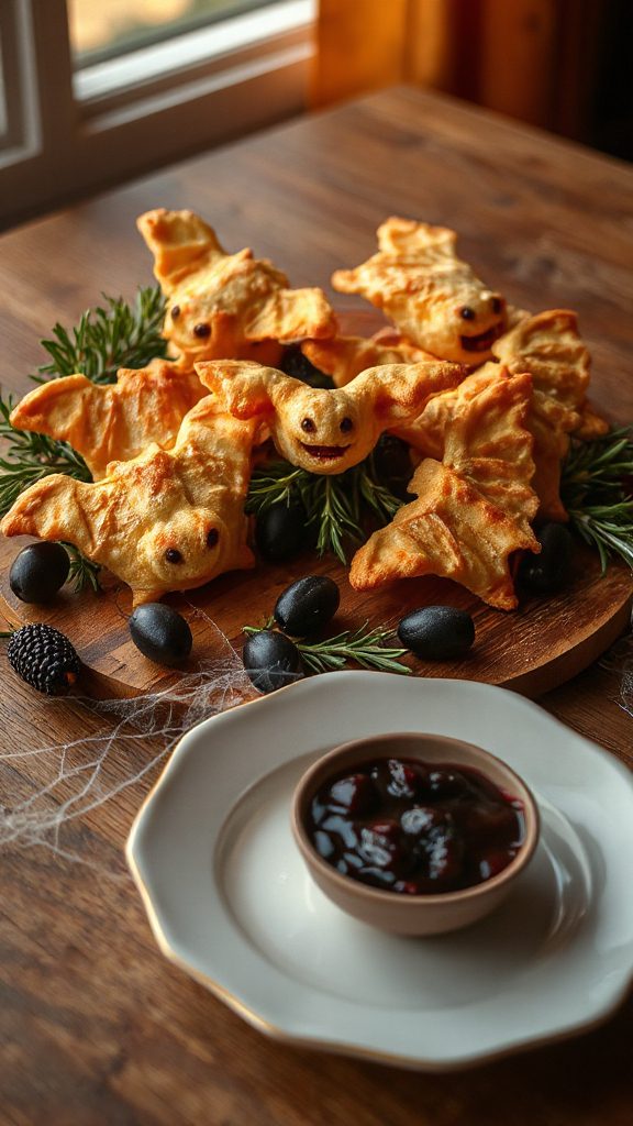 bat shaped savory pastries recipe