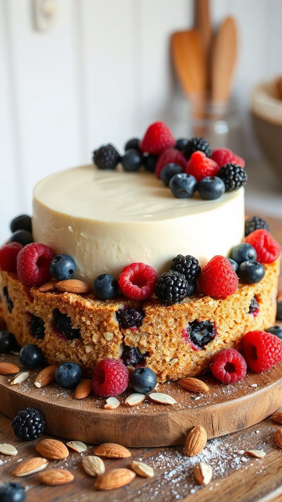 berry almond cheesecake delight