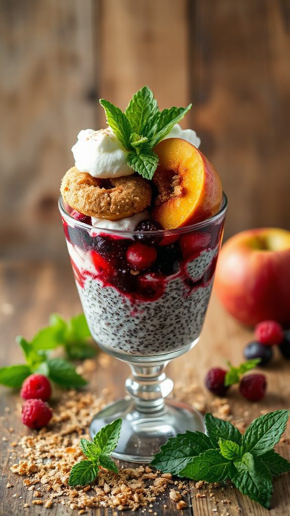 berry infused baked apple parfait