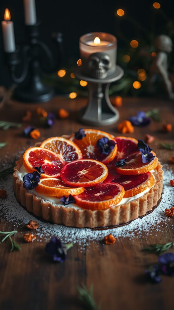blood orange mascarpone tart