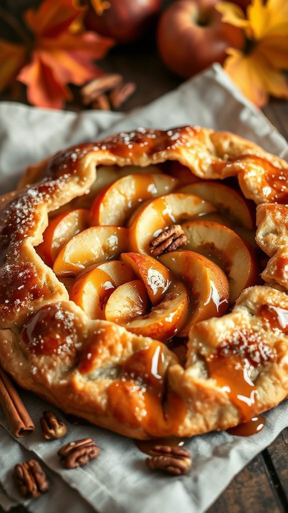 bourbon caramel apple galette