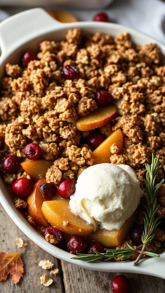bourbon infused apple cranberry dessert