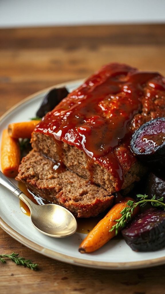 bourbon infused meatloaf with glaze