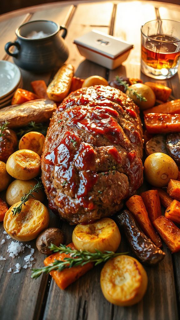 bourbon infused savory meatloaf