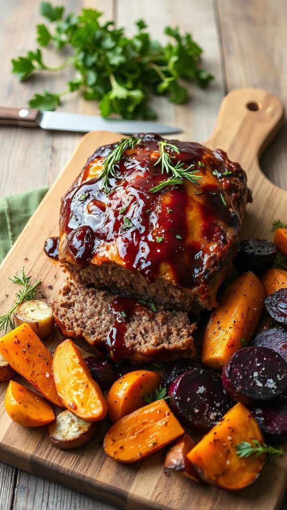 bourbon meatloaf with beets