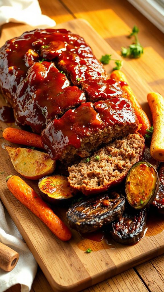 bourbon meatloaf with carrots