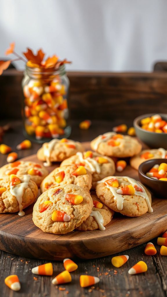 candy corn infused cookies