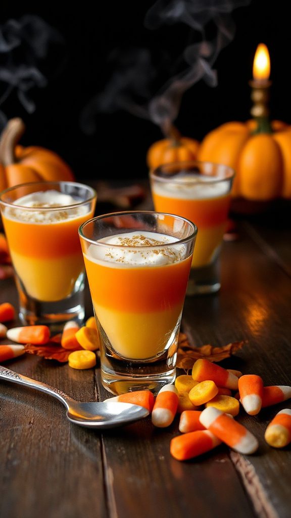candy corn layered shots