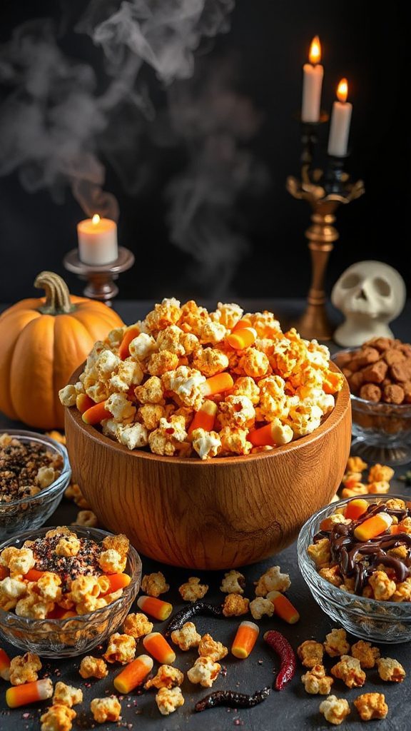 candy corn popcorn treats