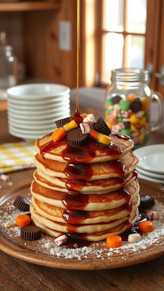 candy filled fluffy pancakes