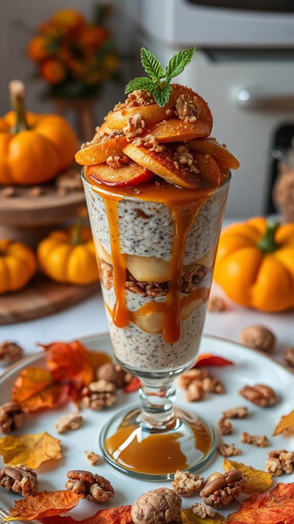 caramel apple chia parfait