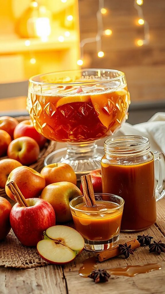 caramel apple cider punch