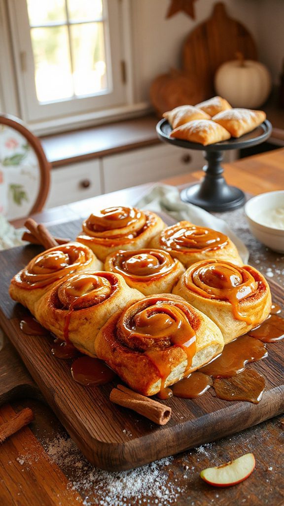 caramel apple cinnamon rolls