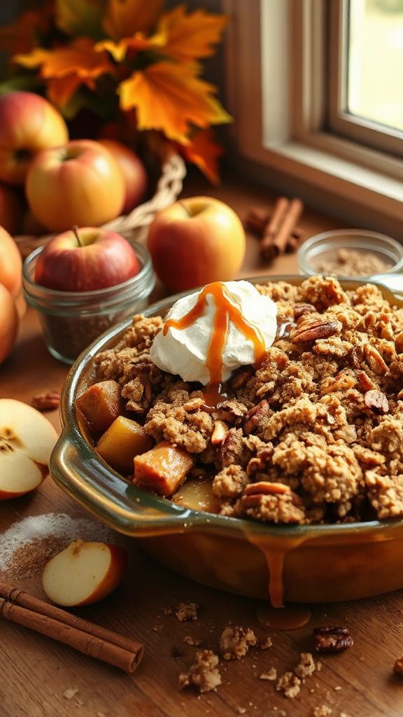 caramel apple crisp dessert