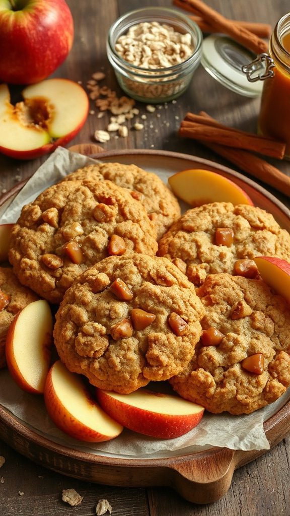 caramel apple oatmeal cookies