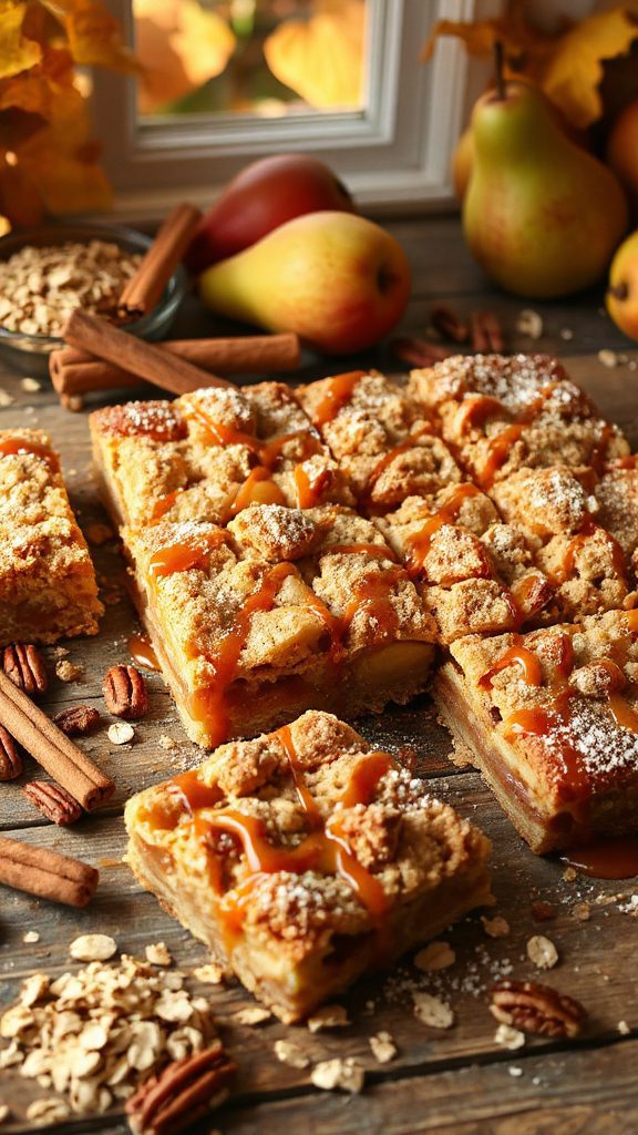 caramel apple pear crumble