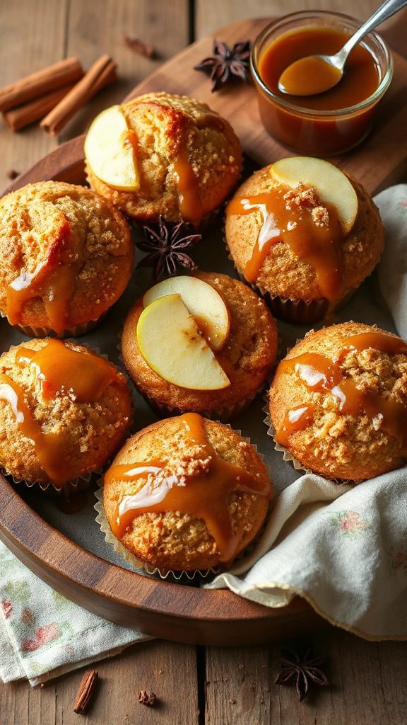 caramel apple spiced muffins
