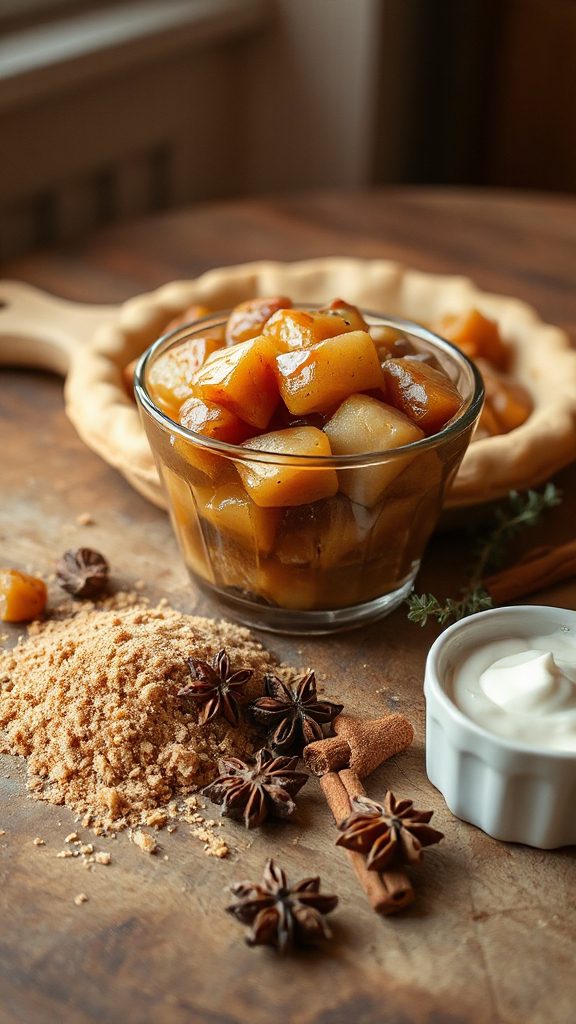 caramel topped apple pie filling