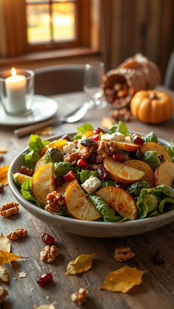 caramelized apple brussels sprout salad
