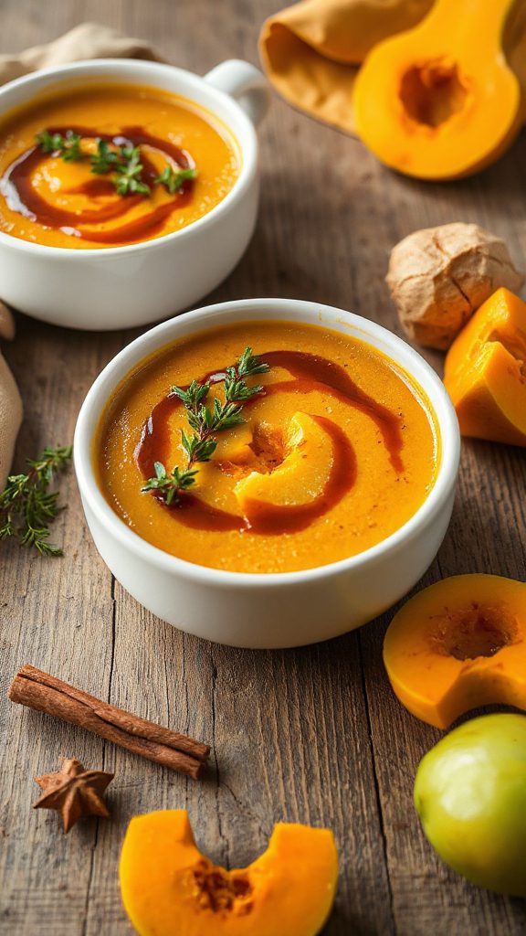 caramelized apple butternut squash soup