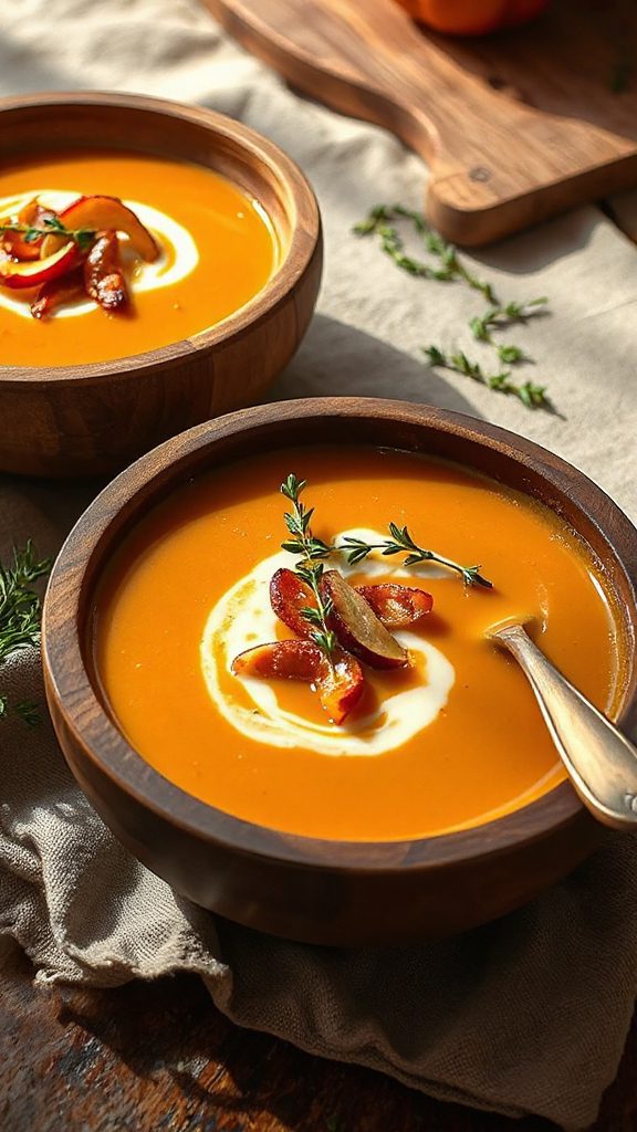 caramelized apple butternut squash soup