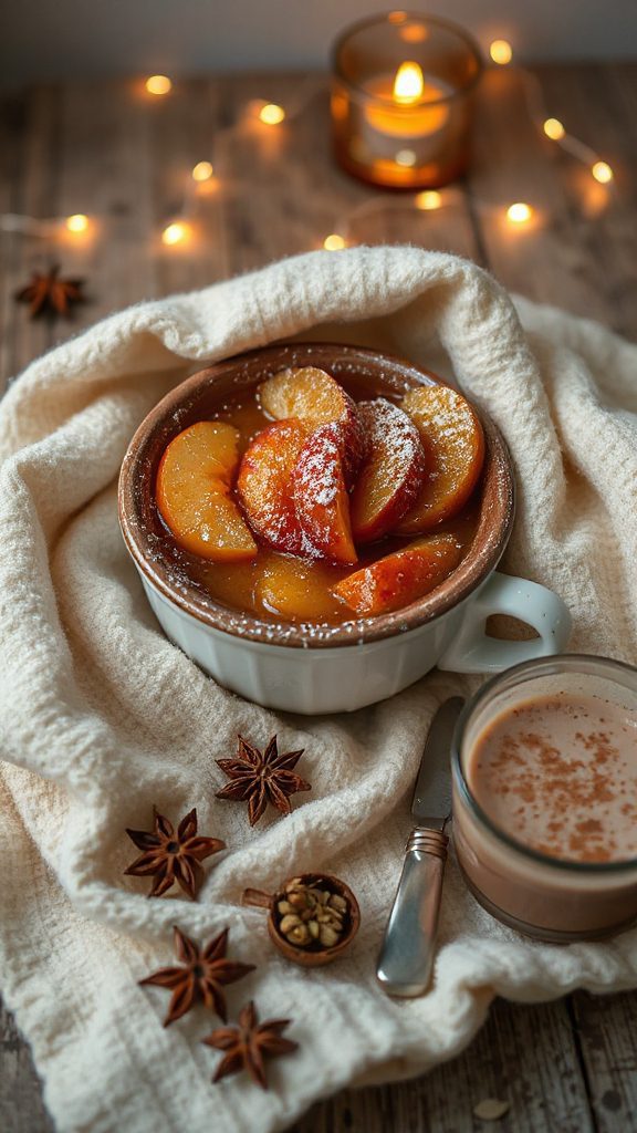 caramelized apple cardamom pudding