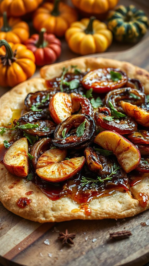 caramelized onion apple flatbread