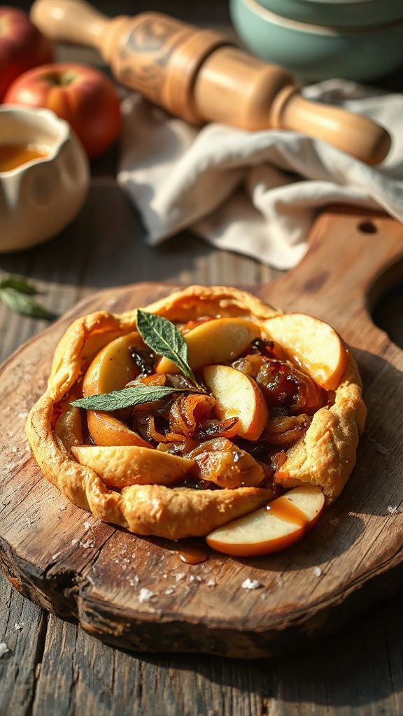 caramelized onion apple tartlets