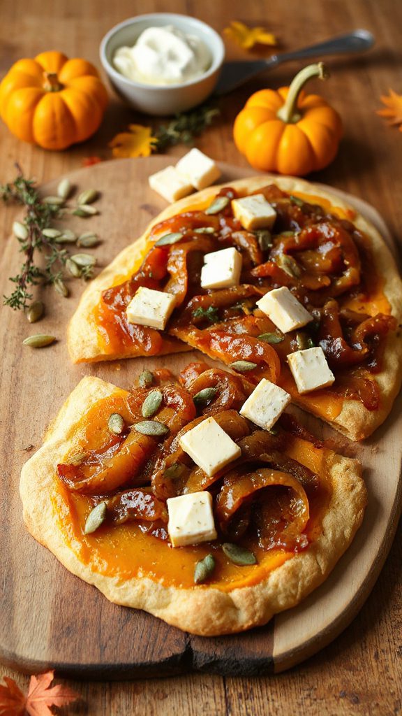 caramelized onion cheese flatbread
