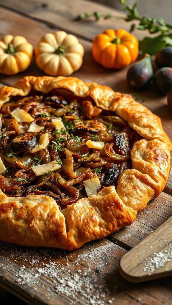 caramelized onion cheese galette